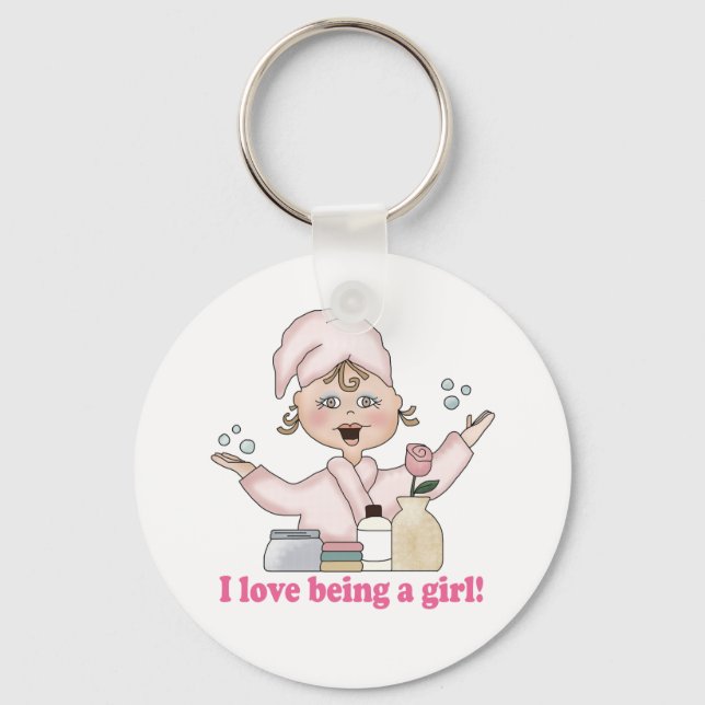 I Love Being A Girl Keychain (Front)