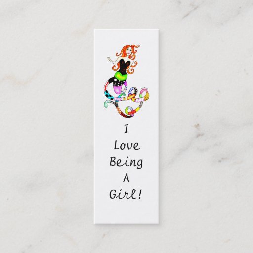 Customizable I love Being A Girl Mermaid Profile Card Business Cards