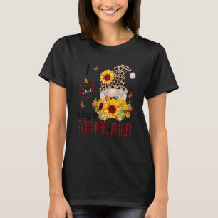 I Love Being A Godmother Fall Gnome Autumn Thanksg T-Shirt