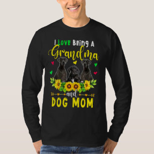 I Love Being A Grandma And Dog Mom Great Dane Sunf T-Shirt