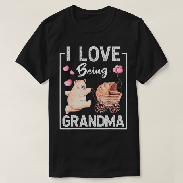 I Love Being A Grandma Valentine Gift Men Father  T-Shirt (Design Front)
