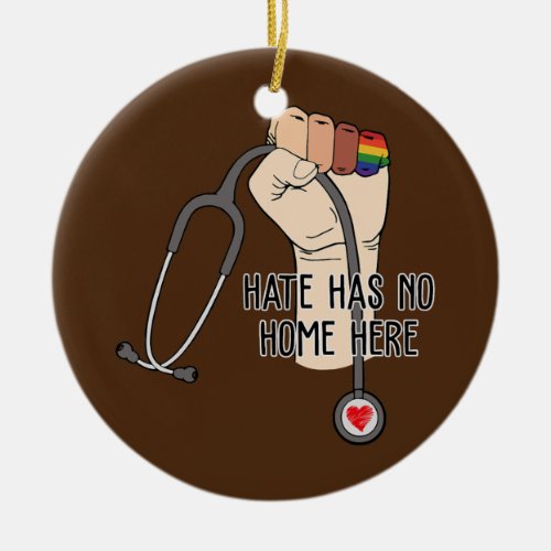 I love being a Healthcare Worker  Ceramic Ornament