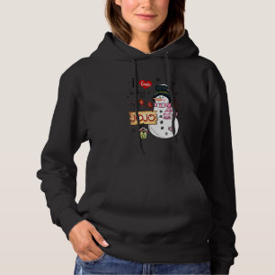 I Love Being A Jojo Snowman Christmas Funny Xmas Hoodie