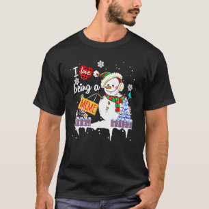 I Love Being A Meme Snowman Christmas Xmas T-Shirt