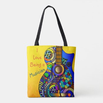 I Love Being A Musician Tote Bag by iambandc_art at Zazzle