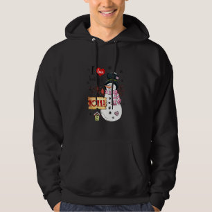 I Love Being A Nonna Snowman Christmas Funny Xmas Hoodie