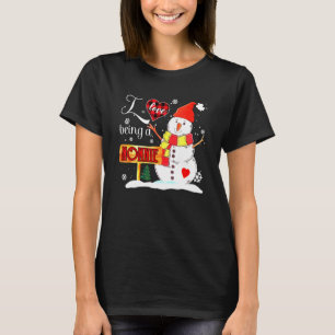 I Love Being A Nonnie Snowman Christmas Xmas 2 T-Shirt
