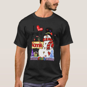 I Love Being A Nonnie Snowman Christmas Xmas T-Shirt