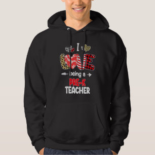 I Love Being A Pre K Teacher Valentines School Val Hoodie