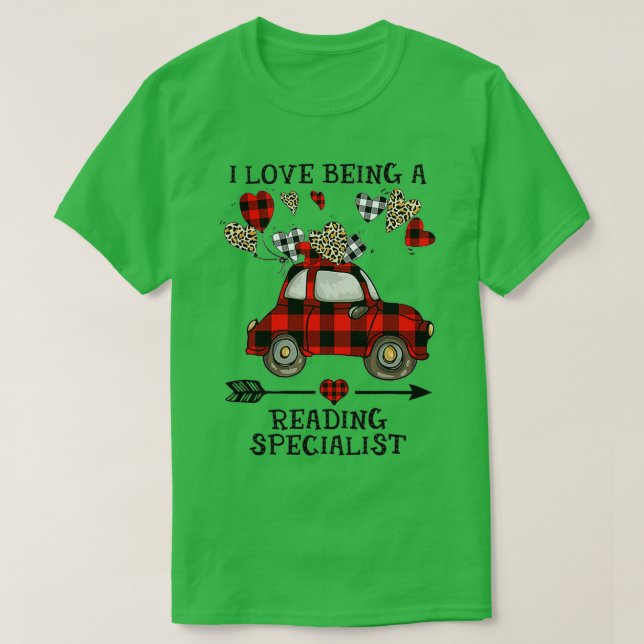 I Love Being A Reading Specialist Valentine's Day  T-Shirt (Design Front)