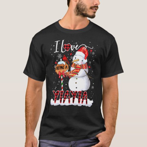 I Love Being A Yiayia Matching Christmas Funny Xma T_Shirt