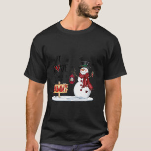 I Love Being Amammy Snowman Christmas Cute Grandma T-Shirt