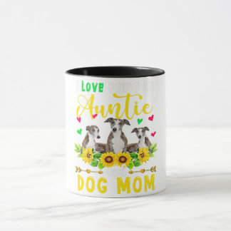 I Love Being An Auntie | Dog Mom Whippet Lover Mug