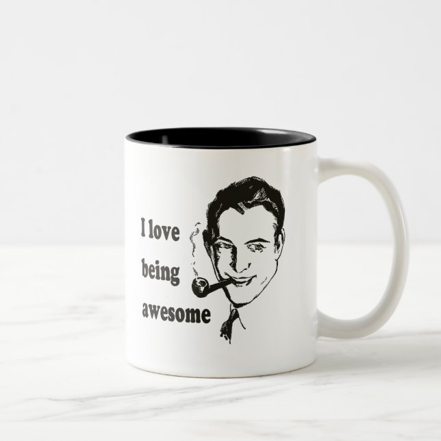 I Love Being Awesome Two-Tone Coffee Mug (Right)
