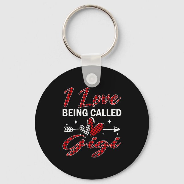 I Love Being Called Gigi Xmas Christmas Family  Keychain (Front)