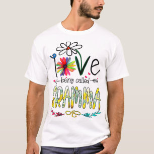 I Love Being Called Gramma Sunflower Funny Mothers T-Shirt