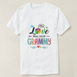 I Love Being Called Grammy Daisy Flower Mothers Da T-Shirt
