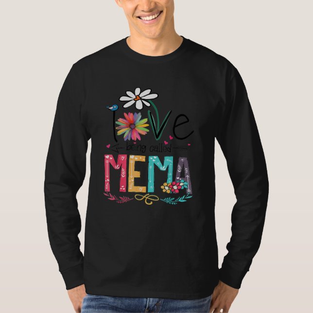 I Love Being Called Mema Sunflower T-Shirt (Front)