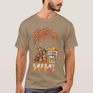 I Love Being Called Mimi Farmer Fall Leaves Autumn T-Shirt