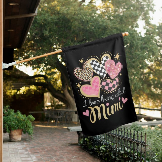 I Love Being Called Mimi Grandma Mom Mother’s Day House Flag (In SItu)