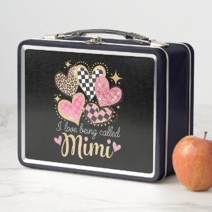 I Love Being Called Mimi Grandma Mom Mother’s Day Metal Lunch Box