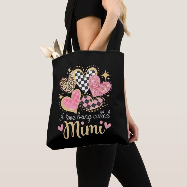 I Love Being Called Mimi Grandma Mom Mother’s Day Tote Bag (Close Up)
