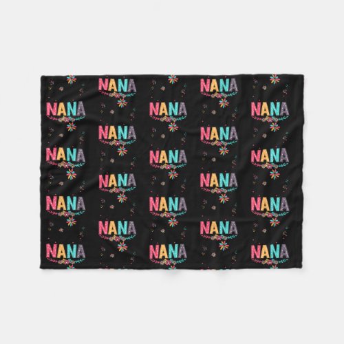 I Love Being Called Nana Sunflower  Fleece Blanket