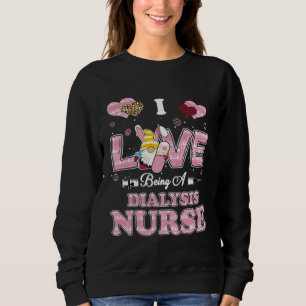 I Love Being Dialysis Nurse Gnome Easter Nurse Sweatshirt