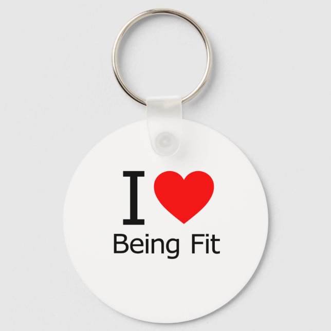 I Love Being Fit Keychain (Front)