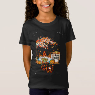 I Love Being Gigi Gnomes Pumpkin Fall Leaves Autum T-Shirt