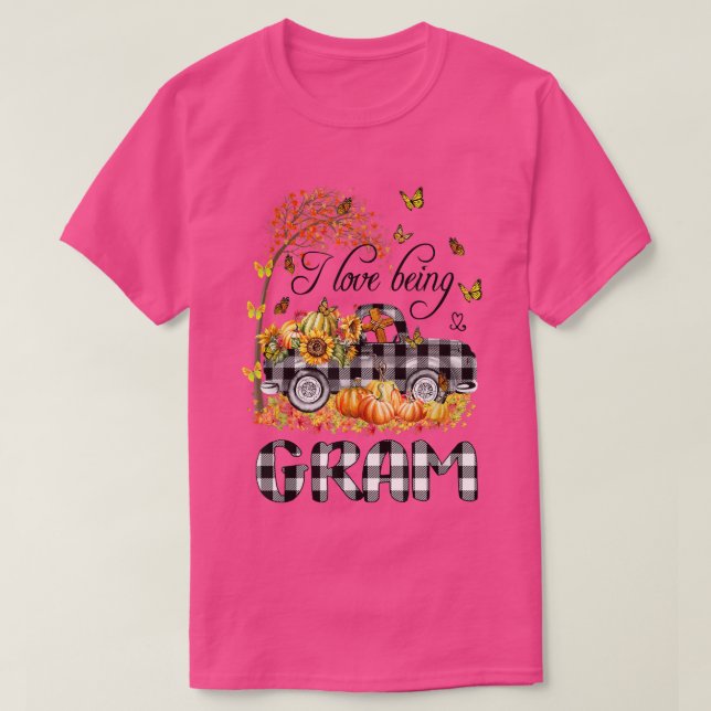 I love being GRAMLovely Truck Autumn  T-Shirt (Design Front)