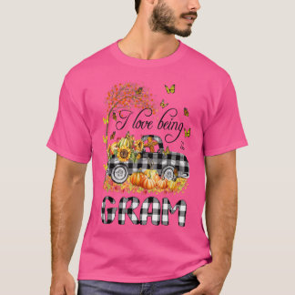 I love being GRAMLovely Truck Autumn  T-Shirt