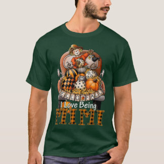 I Love Being Mimi Plaid Truck Farmer Pumpkin Spice T-Shirt