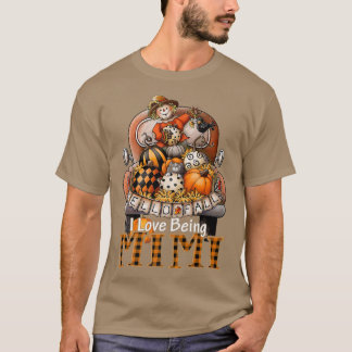 I Love Being Mimi Plaid Truck Farmer Pumpkin Spice T-Shirt