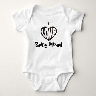 I love Being Mixed Baby Vest Bodysuit
