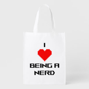I Love Being Nerdy Grocery Bag