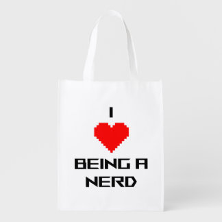 I Love Being Nerdy Grocery Bag