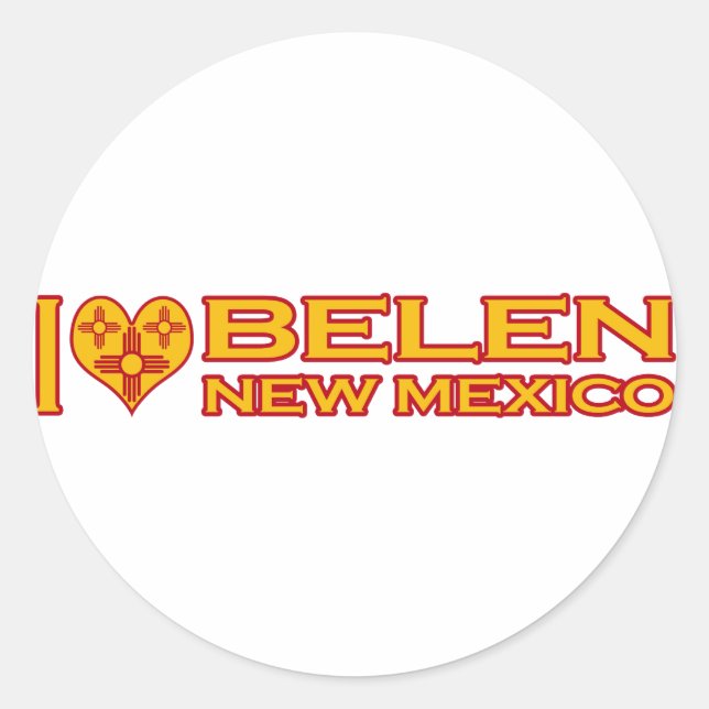 I Love Belen, NM Classic Round Sticker (Front)