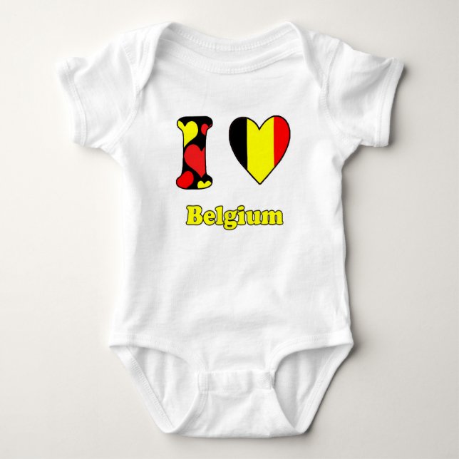 I love Belgium Baby Bodysuit (Front)