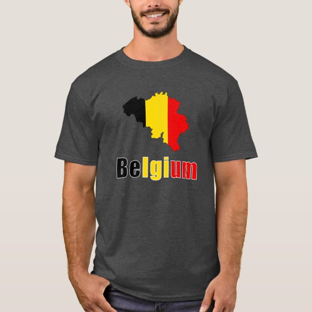 I love Belgium - Belgium Flag T-Shirt (Front)