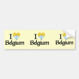 I Love Belgium Bumper Sticker