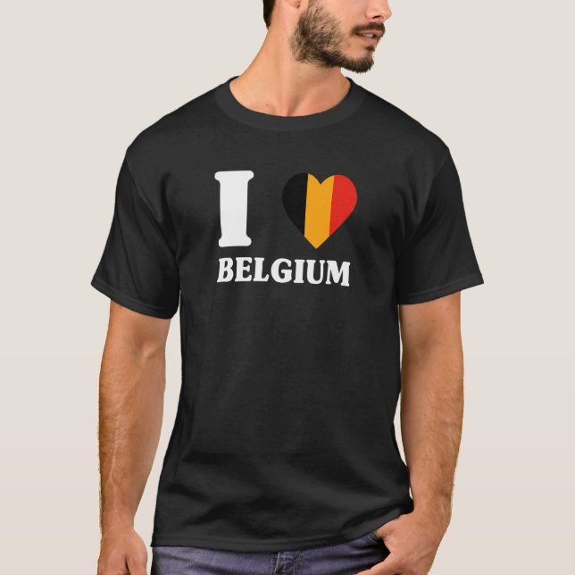 I Love Belgium for Belgium fan I love Belgium T-Shirt (Front)