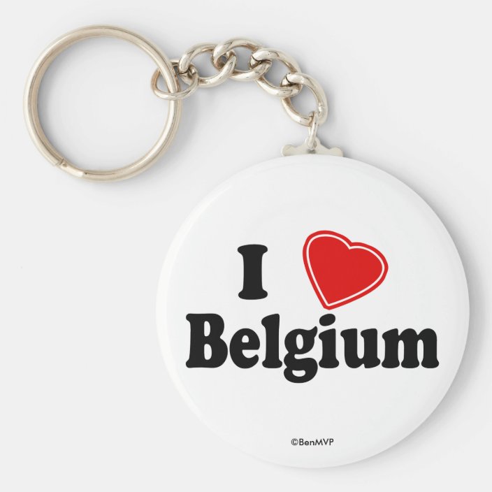 I Love Belgium Key Chain