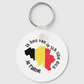 i love belgium keychain