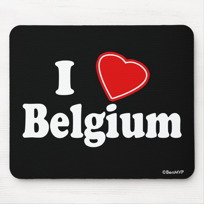 I Love Belgium Mouse Pad