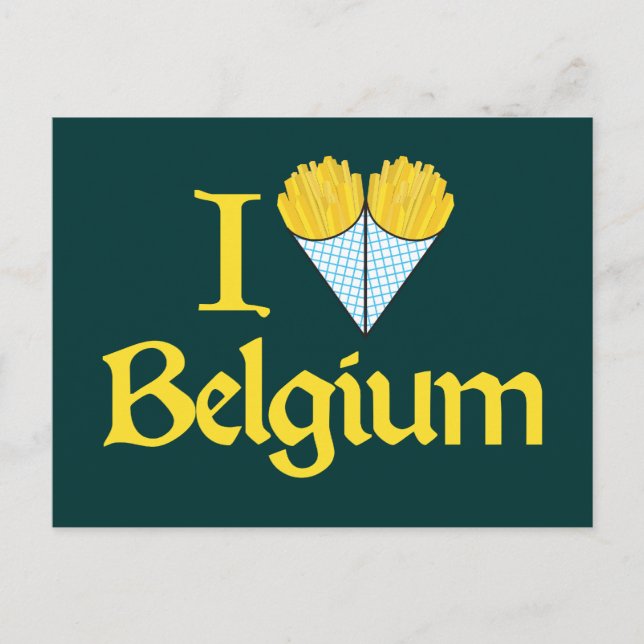 I Love Belgium Postcard (Front)