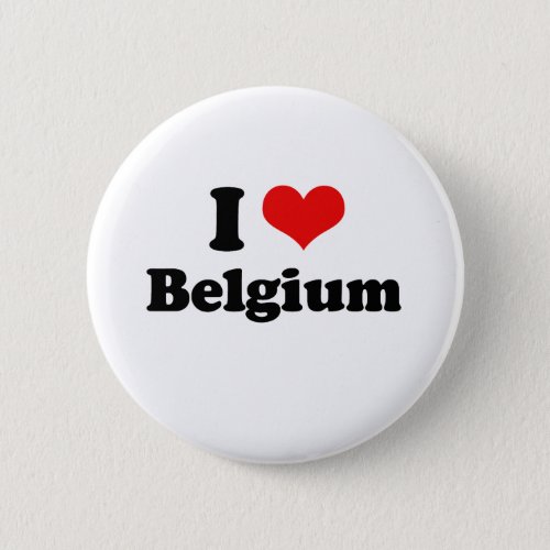 I Love Belgium Tshirt Pinback Button