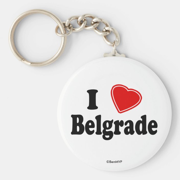 I Love Belgrade Key Chain
