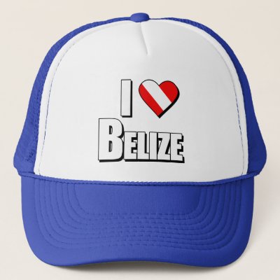 I Love Belize Diving Trucker Hat