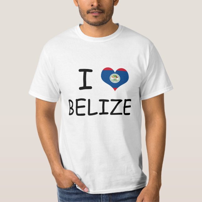 I Love Belize Tee Shirt (Front)